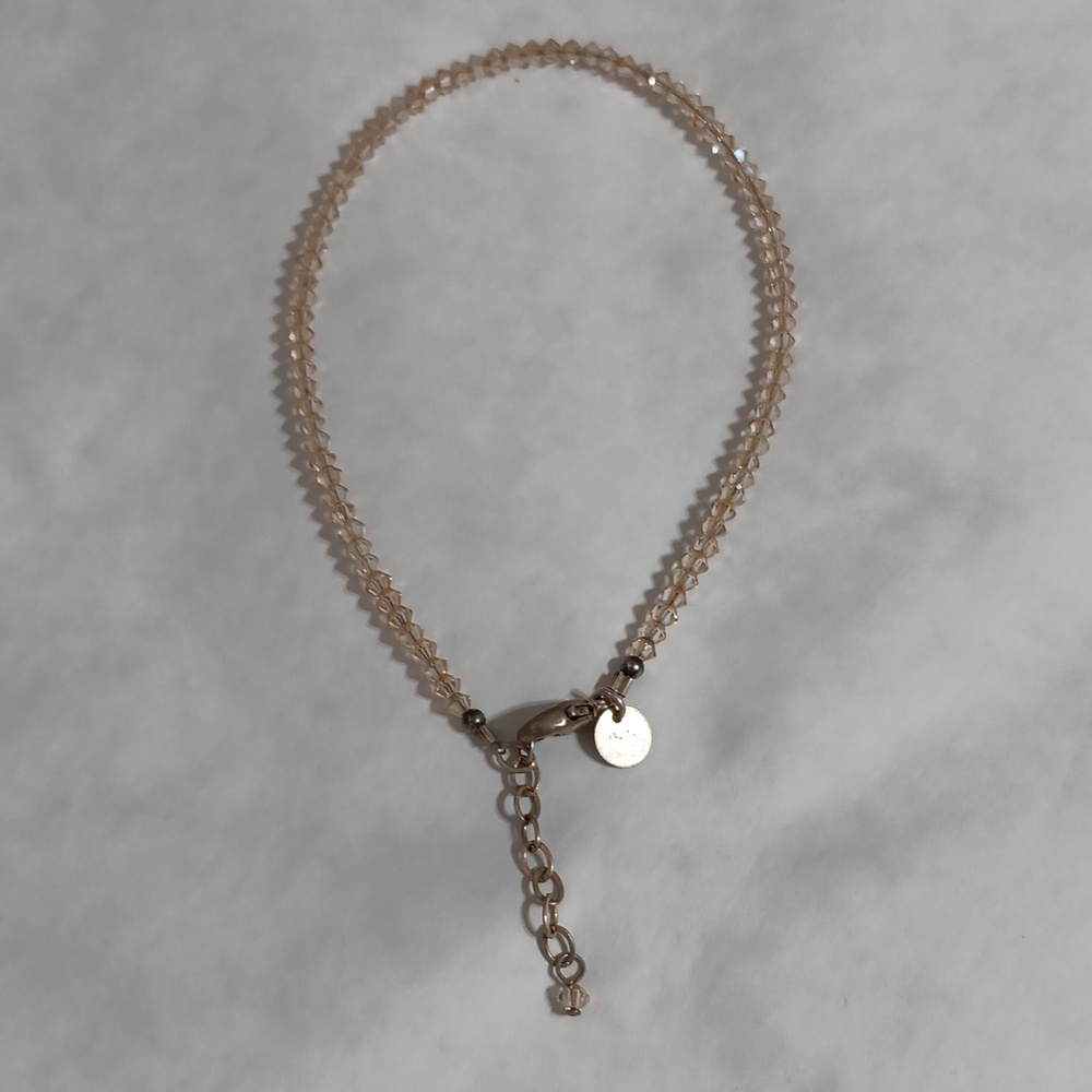 925 & Rose crystal 9" bracelet